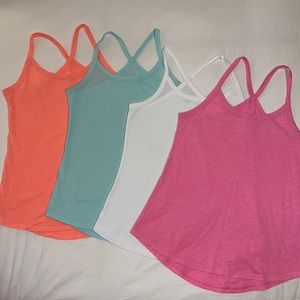 4 Soft racer back athletic tank top Small 3-5
